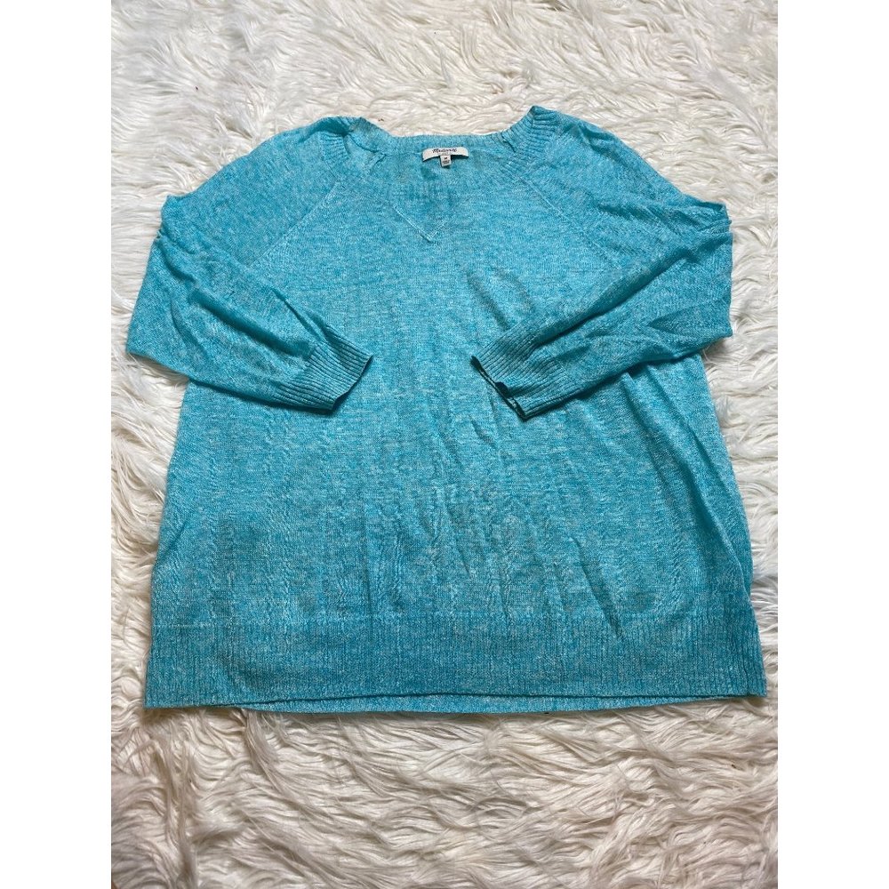 Madewell Womens Lightweight‎ Linen Heathered Pullover Crewneck Size M